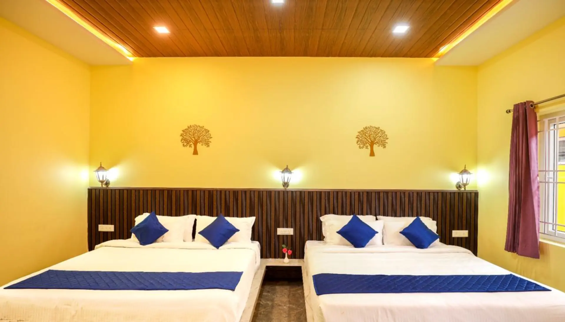 Spacious family room with twin large beds